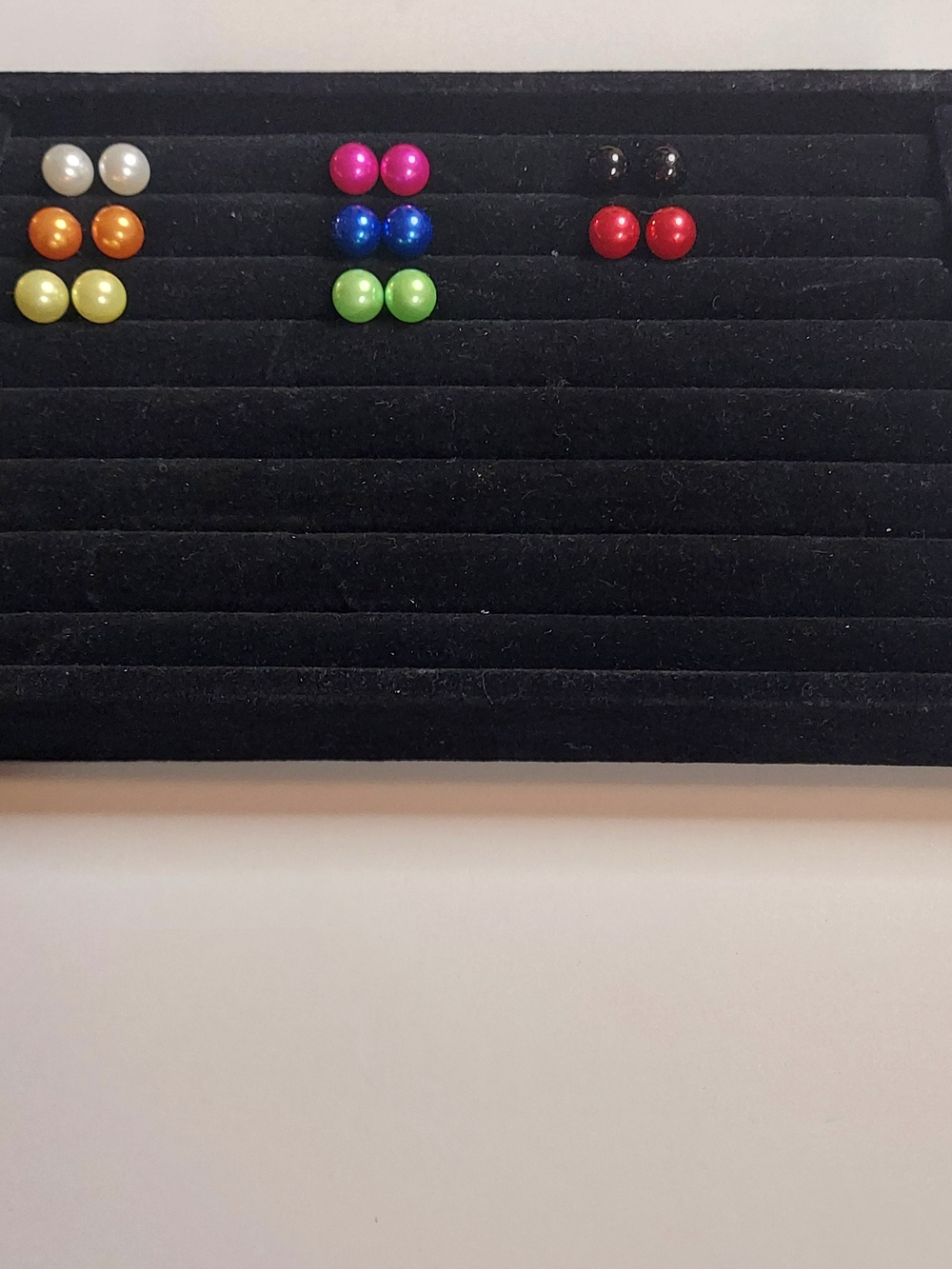 Faux Pearl 9.5mm Stud Earring Set of 8